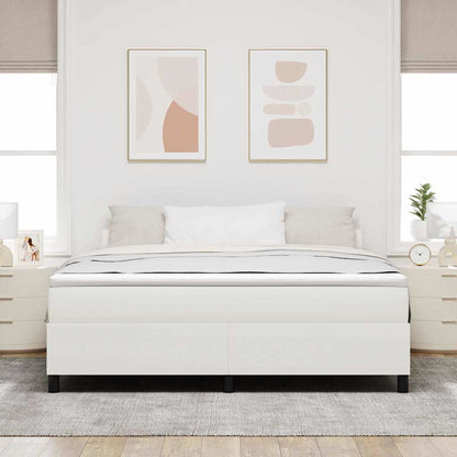 Platform bedframe Crème 180 x 200 cm Katoen Stof