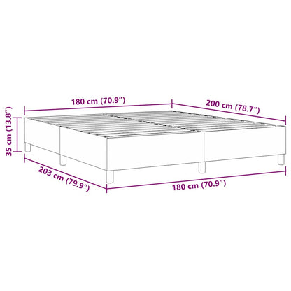 Platform bedframe Crème 180 x 200 cm Katoen Stof