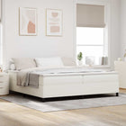 Boxspring bed 200x200 cm crème katoen