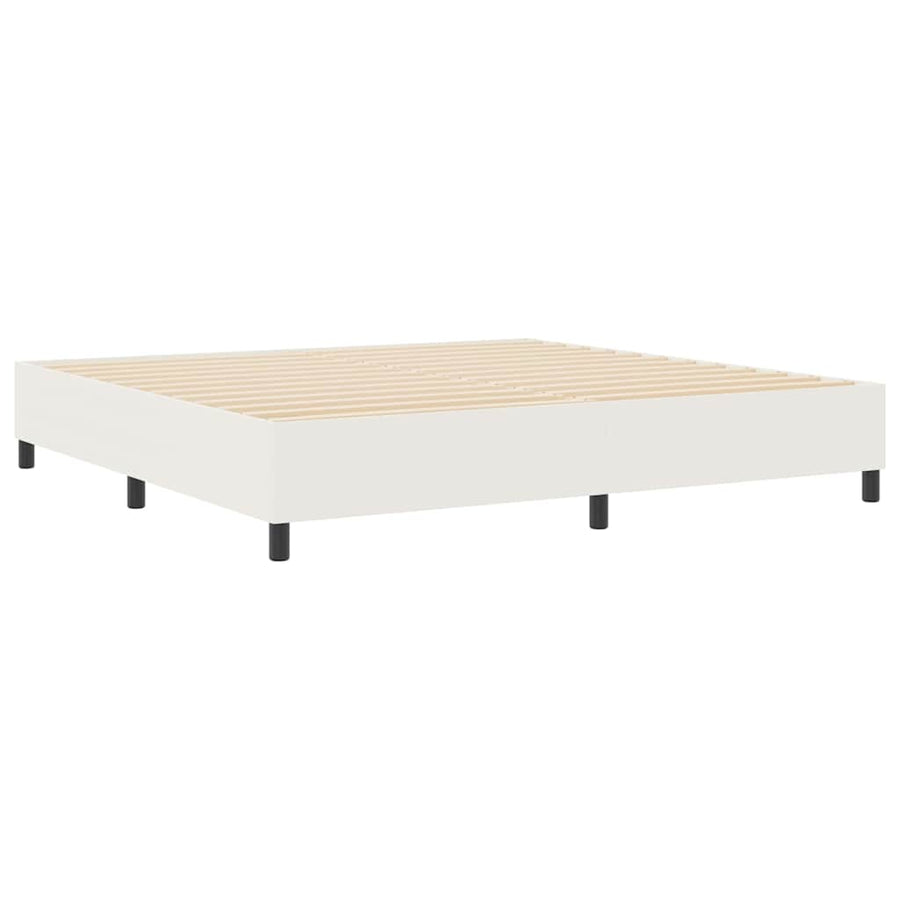 Boxspring Bed Crème 200 X 200 Cm Katoenen Stof