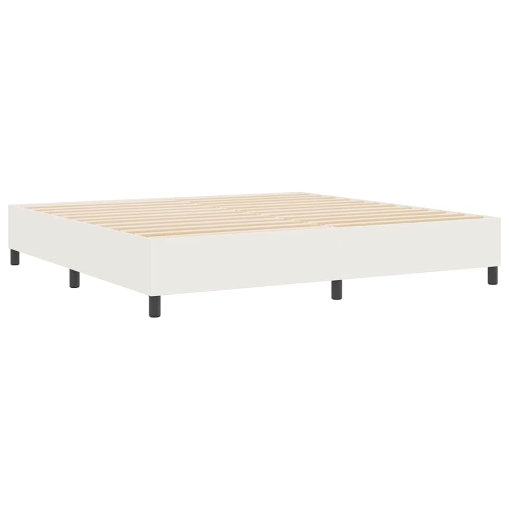 Boxspring Bed Crème 200 X 200 Cm Katoenen Stof