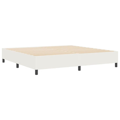 Boxspring Bed Crème 200 X 200 Cm Katoenen Stof