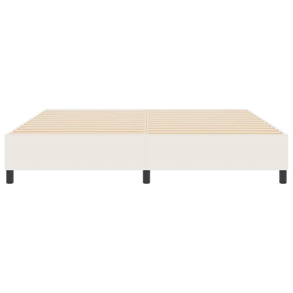 Boxspring Bed Crème 200 X 200 Cm Katoenen Stof