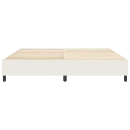 Boxspring Bed Crème 200 X 200 Cm Katoenen Stof