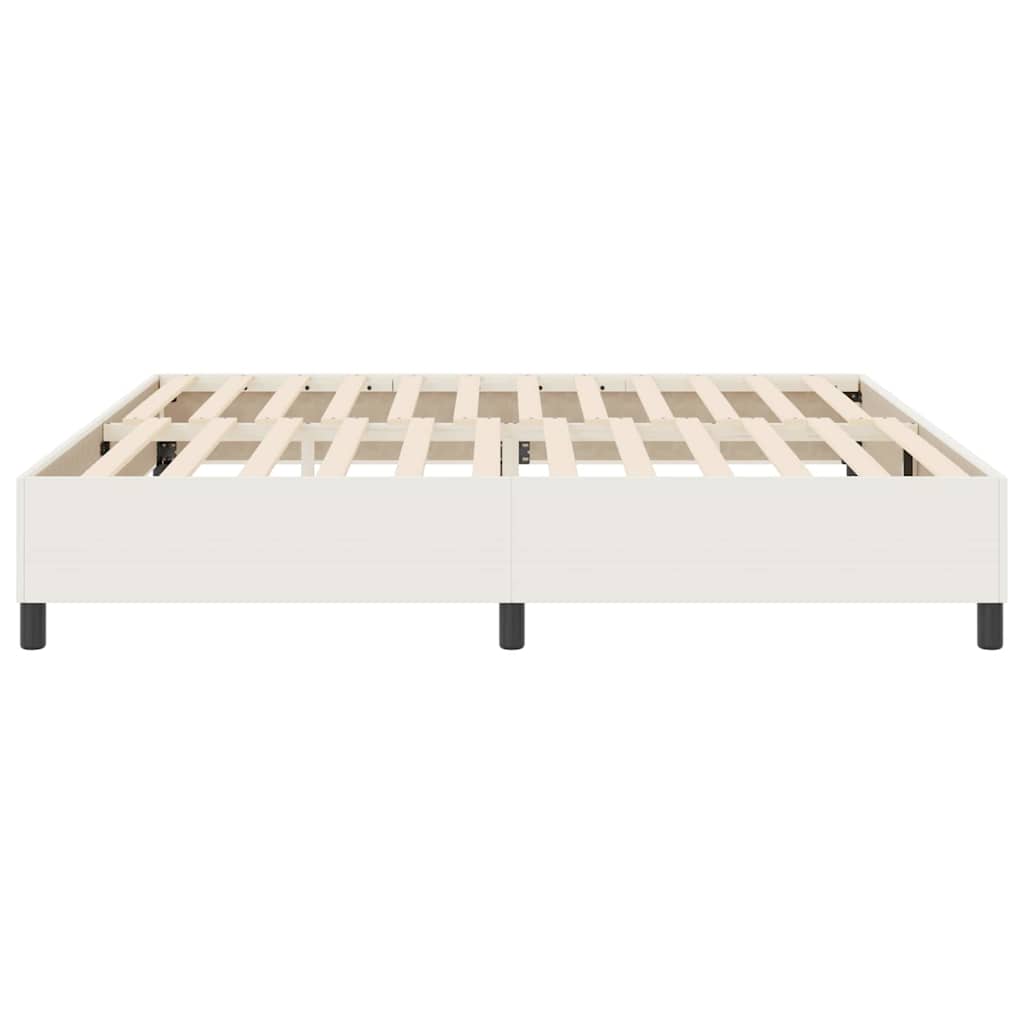 Boxspring Bed Crème 200 X 200 Cm Katoenen Stof
