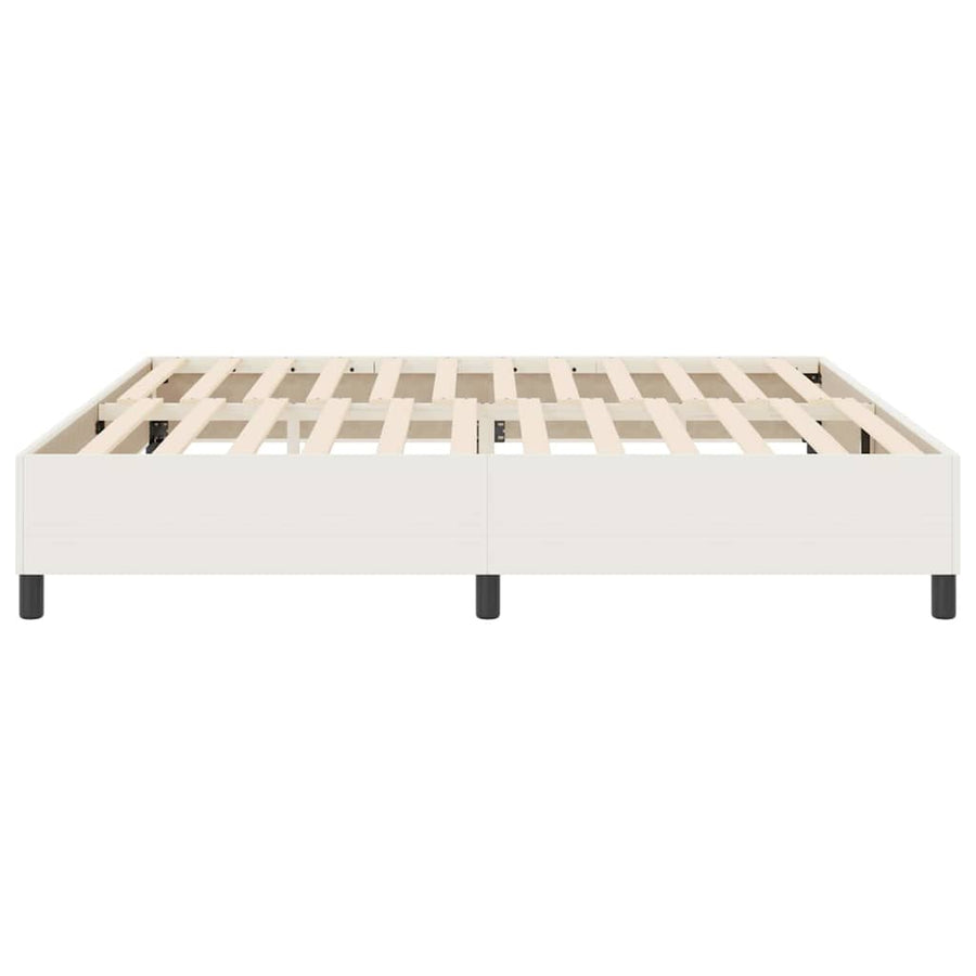 Boxspring Bed Crème 200 X 200 Cm Katoenen Stof
