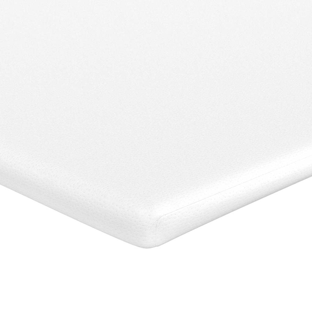 Boxspringbed Lichtgrijs en wit. 90 x 190 cm Katoen Stof