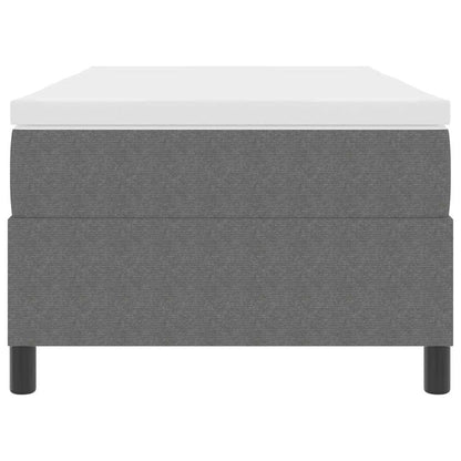 Boxspringbed Lichtgrijs en wit. 90 x 190 cm Katoen Stof