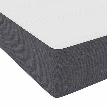 Boxspringbed Donkergrijs en Wit 90 x 190 cm Katoen Stof
