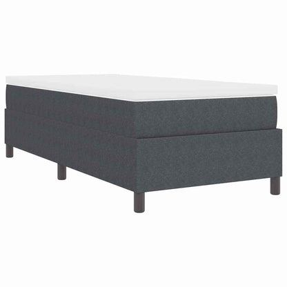 Boxspringbed Donkergrijs en Wit 90 x 190 cm Katoen Stof
