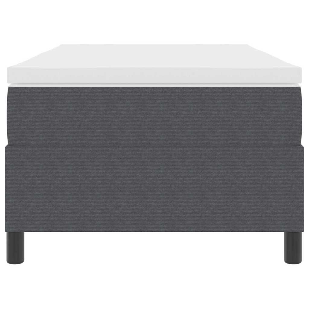 Boxspringbed Donkergrijs en Wit 90 x 190 cm Katoen Stof