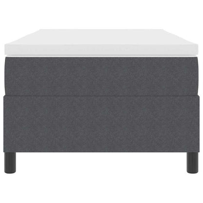 Boxspringbed Donkergrijs en Wit 90 x 190 cm Katoen Stof