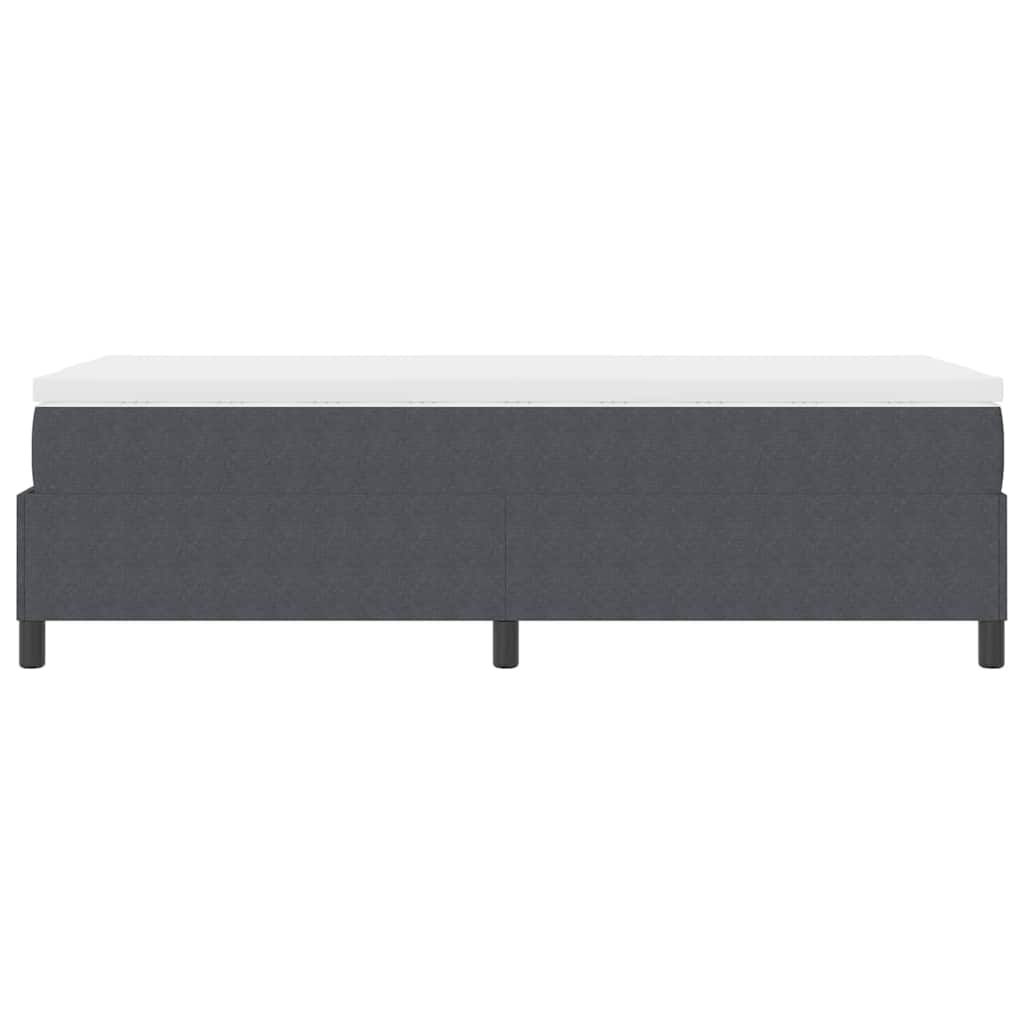 Boxspringbed Donkergrijs en Wit 90 x 190 cm Katoen Stof