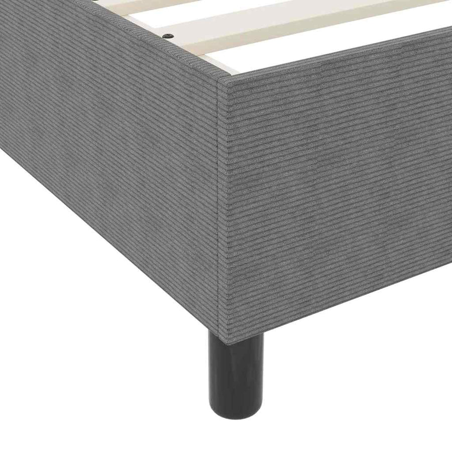 Boxspringbed En Wit. Katoen Stof 90 x 200 cm Lichtgrijs