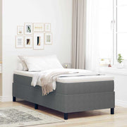 Boxspringbed 90x200 cm lichtgrijs katoen stof