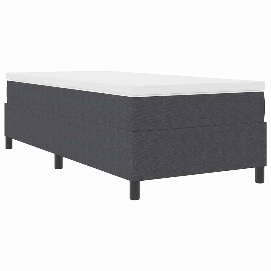 Boxspringbed En Wit Katoen Stof 90 x 200 cm