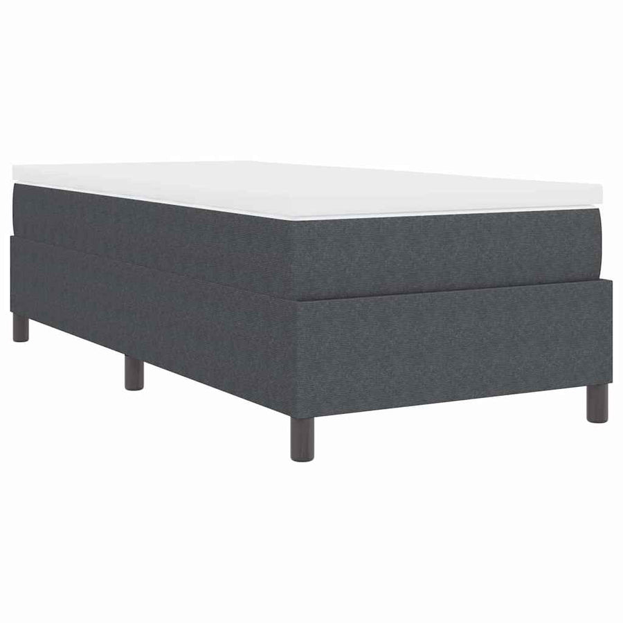 Boxspringbed En Wit Katoen Stof 90 x 200 cm