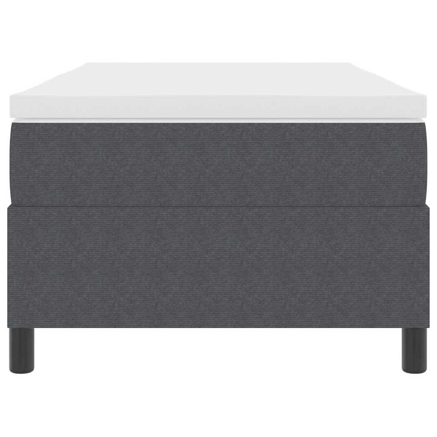 Boxspringbed En Wit Katoen Stof 90 x 200 cm