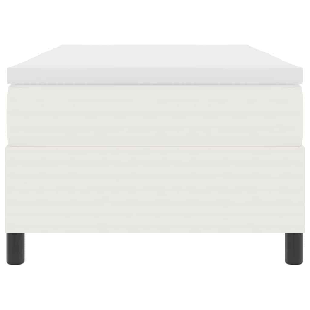 Boxspringbed En Wit Katoen Stof 90 x 200 cm Crème