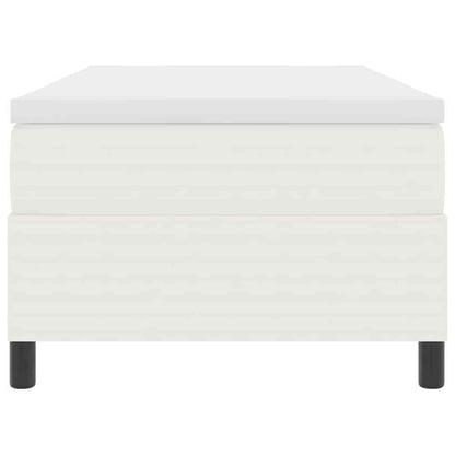 Boxspringbed En Wit Katoen Stof 90 x 200 cm Crème