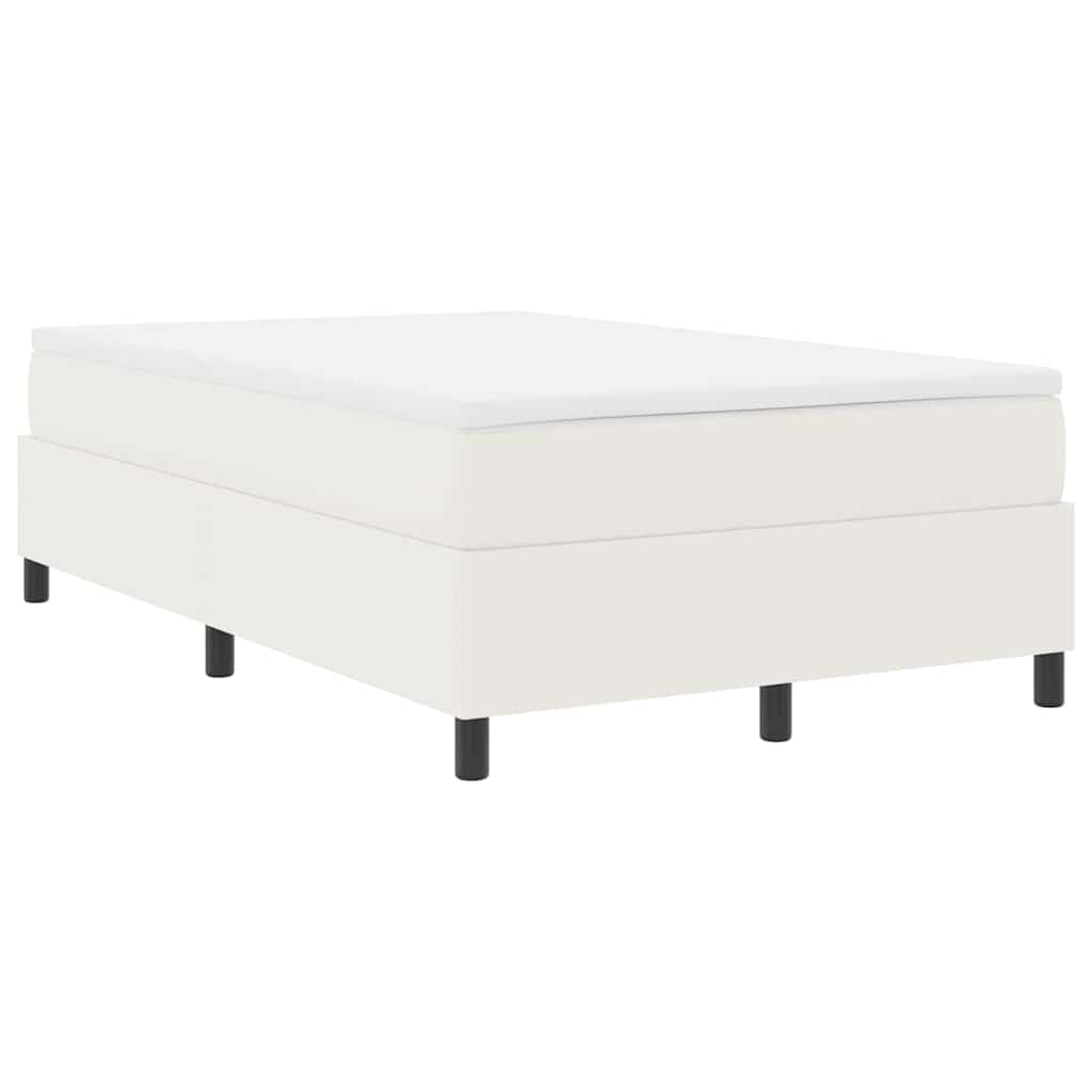 Boxspringbed Crème en Wit 120 x 200 cm Katoen Stof