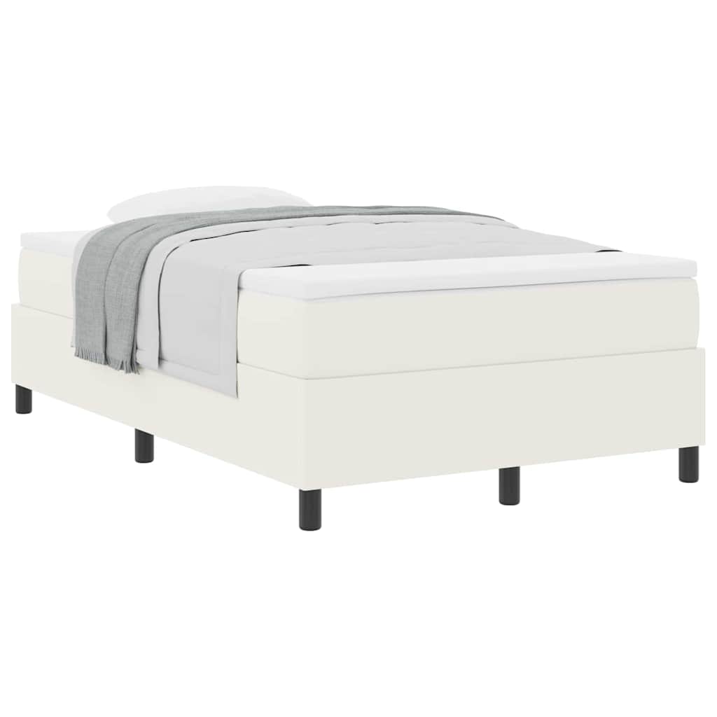 Boxspringbed Crème en Wit 120 x 200 cm Katoen Stof