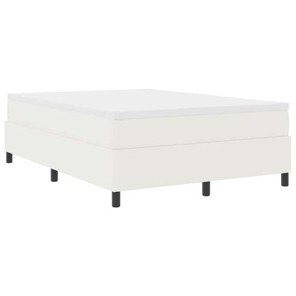 Boxspringbed Crème en Wit 140 x 200 cm Katoen Stof