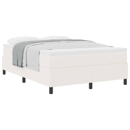 Boxspringbed Crème en Wit 140 x 200 cm Katoen Stof