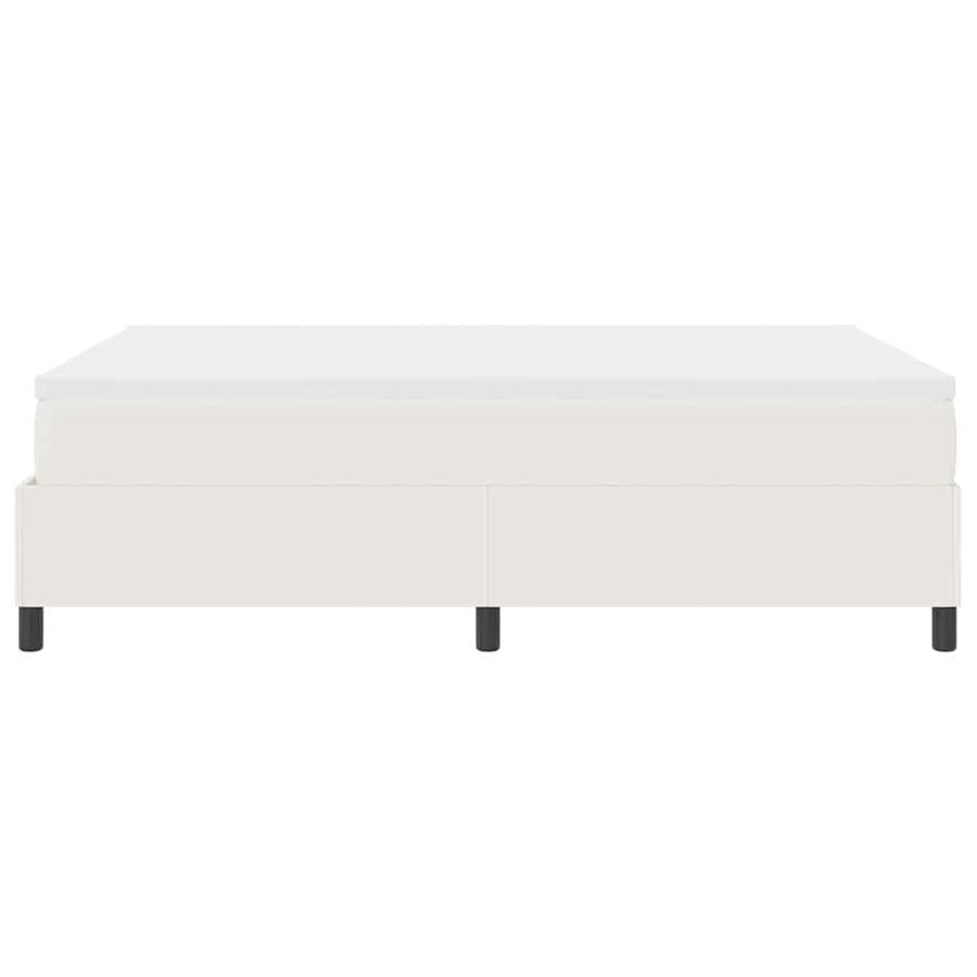 Boxspringbed Crème en Wit 140 x 200 cm Katoen Stof