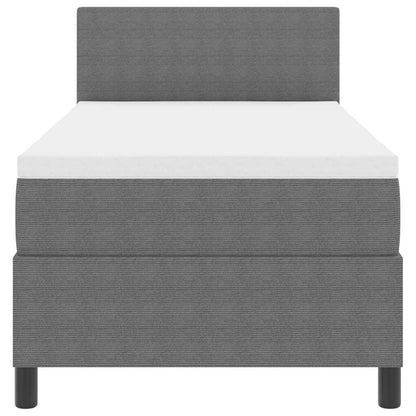 Boxspringbed Lichtgrijs en wit. 100 x 200 cm Katoen Stof