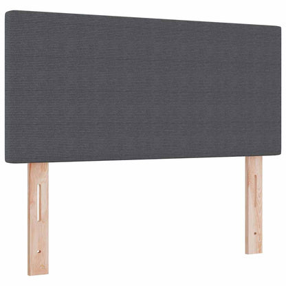 Boxspringbed Donkergrijs en Wit 100 x 200 cm Katoen Stof