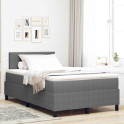 Boxspringbed 120x190 cm lichtgrijs katoen