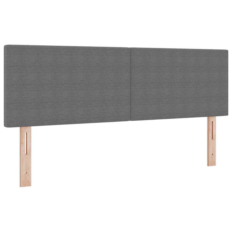 Boxspringbed Lichtgrijs en wit. 160 x 200 cm Katoen Stof