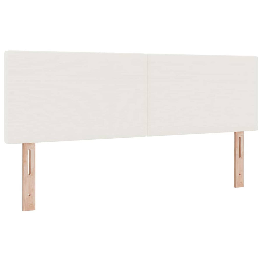 Boxspringbed Crème en Wit 160 x 200 cm Katoen Stof