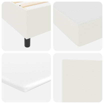 Boxspringbed Crème en Wit 80 x 200 cm Katoen Stof
