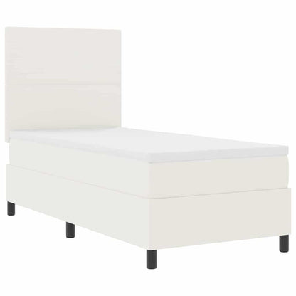 Boxspringbed Crème en Wit 80 x 200 cm Katoen Stof