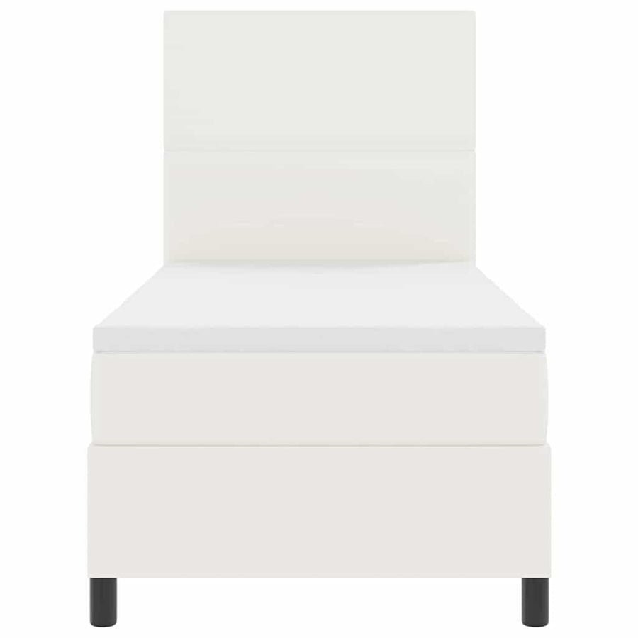 Boxspringbed Crème en Wit 80 x 200 cm Katoen Stof