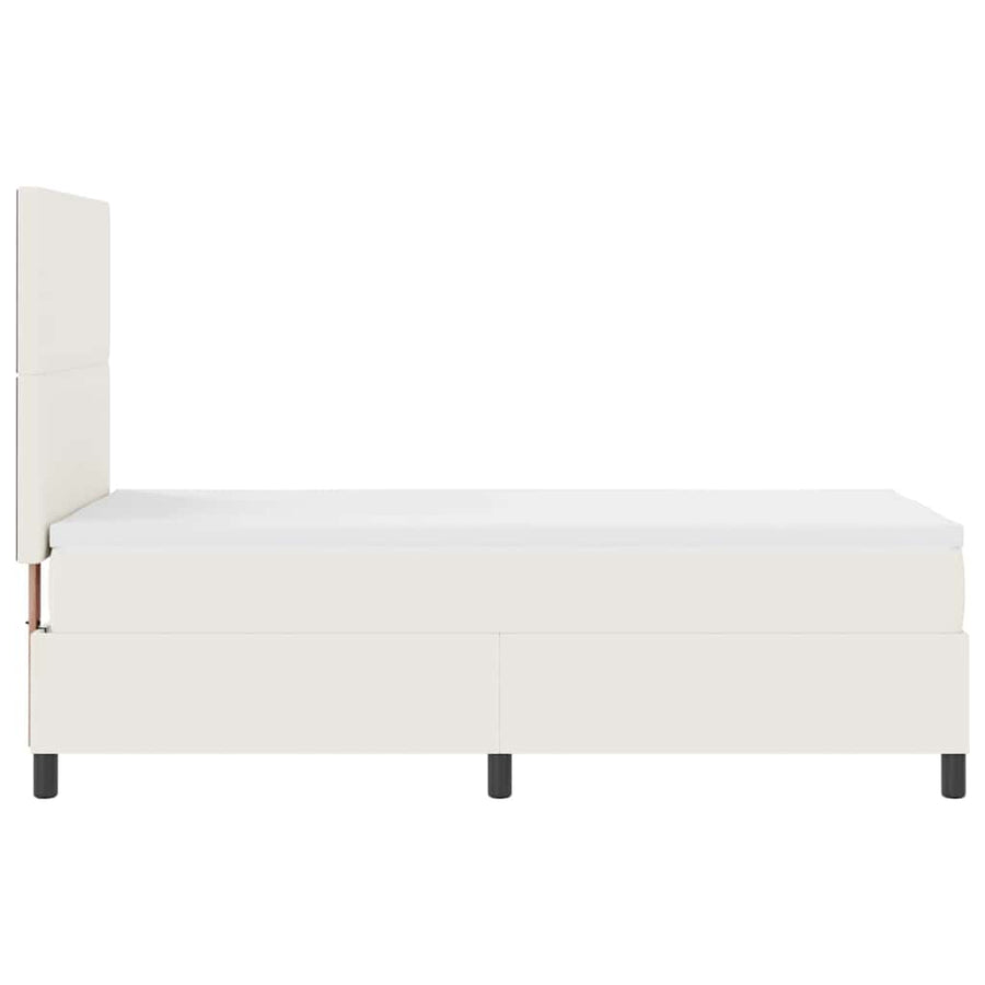 Boxspringbed Crème en Wit 80 x 200 cm Katoen Stof