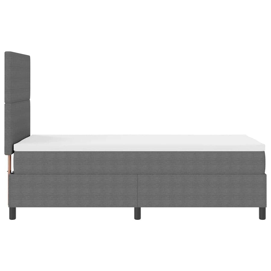 Boxspring Bed En Wit. 203 X 90 X 128 Cm 90 x 200 cm Lichtgrijs Hoog hoofdeinde
