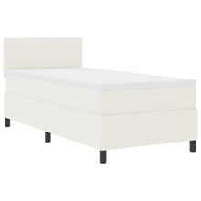 Boxspring bed Crème en Wit 203 x 100 x 88 cm Katoenen stof