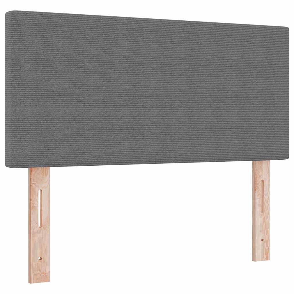 LED Box Spring Bed Lichtgrijs en wit. 120 x 190 cm Katoen Stof