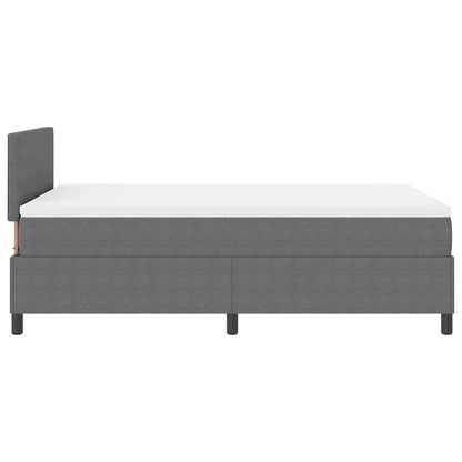 LED Box Spring Bed Lichtgrijs en wit. 120 x 190 cm Katoen Stof