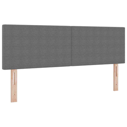 LED Box Spring Bed Lichtgrijs en wit. 160 x 200 cm Katoen Stof