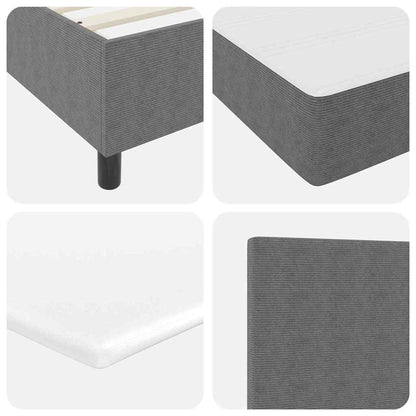 LED Box Spring Bed Lichtgrijs en wit. 90 x 190 cm Katoen Stof