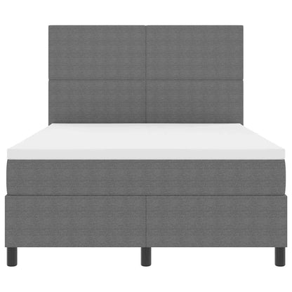LED Box Spring Bed Lichtgrijs en wit. 160 x 200 cm Katoen Stof