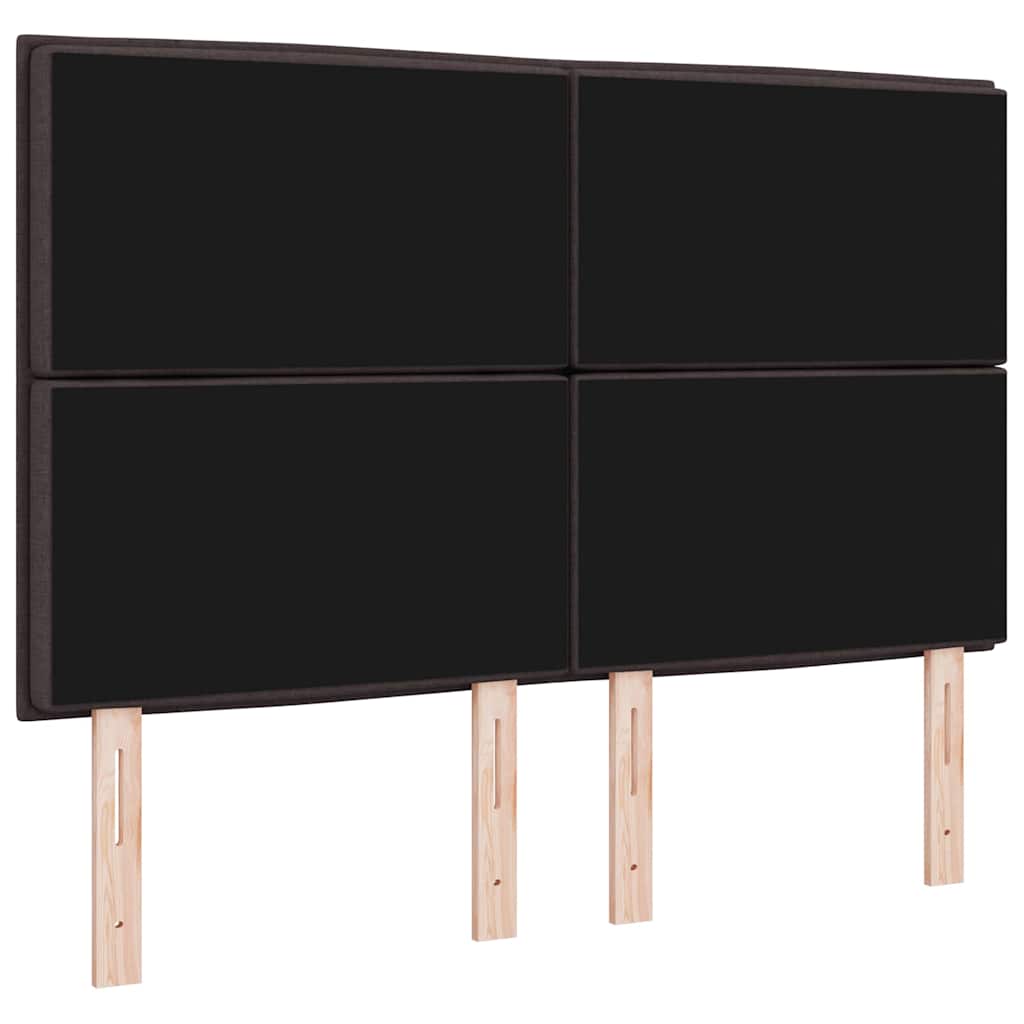 Hoofdbord Donkerbruin 144 cm Stof