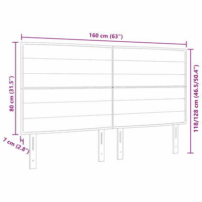 Hoofdbord Blauw 160 cm Stof