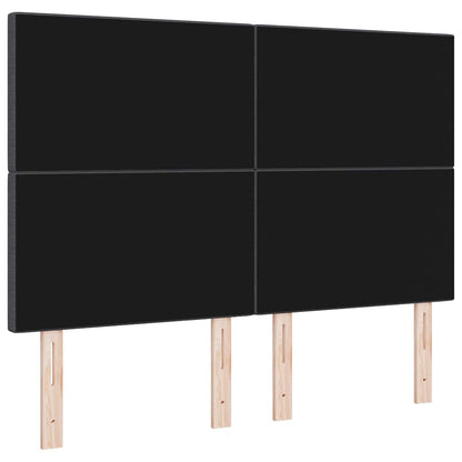 Hoofdbord Donkergrijs 144 cm Katoen Stof