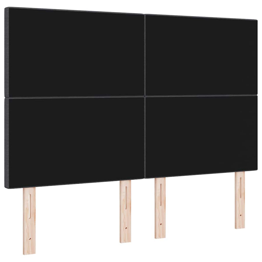 Hoofdbord Donkergrijs 144 cm Katoen Stof