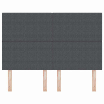 Hoofdbord Donkergrijs 144 cm Katoen Stof